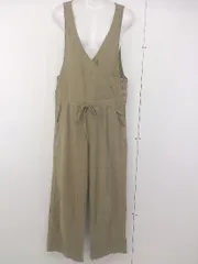 ◇ SM2 サマンサ モスモス リネン混 カシュクール ノースリーブ サロペット サイズ F カーキ レディース  【中古】 【1206240002029】