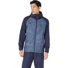 アシックス asics 裏トリコットグラフィックウインドブレーカーフーディー Training トレーニング ジャケット(ユニ) (2031F174)、(400)ミッドナイト
