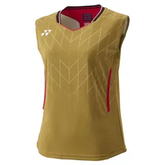 YONEX(ヨネックス) ウィメンズゲームシャツ(ノースリーブ) テニス・バドミントン ウェア(ウィメンズ) (20916Y)、(016)ゴールド