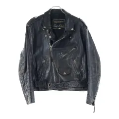 NO BRAND (ノーブランド) DIAMOND LEATHER COLLECTION(ダイヤモンドレザーコレクション)90's ダブルライダースジャケット ブラック