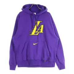 NIKE (ナイキ) NBN ロサンゼルスレイカーズ フロントプリント スウェットプルオーバーパーカー パープル