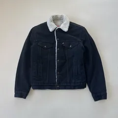【レア80s】USA製 リーバイス ボアジャケット ブラック 36R ビンテージ　M2526　X2