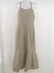 ◇ natural couture キャミソール ロング ジャンパースカート ワンピース サイズF ベージュ系 レディース  【中古】 【1206290004646】