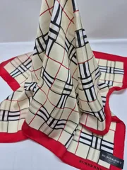 【新品】BURBERRY レディースハンカチ大判サイズ ミニスカーフ おひざ掛け