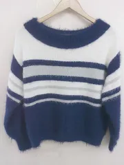 ◇ continuer de NICE CLAUP ファーニット 長袖 ロング カーディガン サイズ F アイボリー レディース  【中古】 【1206300002747】