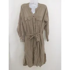 ◇ ◎ CIAOPANIC TYPY スタンドカラー 長袖 膝下丈 シャツワンピース サイズONE ブラウン レディース  【中古】 【1207010001730】