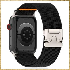 ☆彡送料無料でお届け☆彡Color:ブラック_Size:41mm / 40mm / 38mm /42mm(Series 11/10) [ShinKin] 弾性ナイロンバンド Apple Watch 対応 41mm /40mm /38mm /42mm(Serie