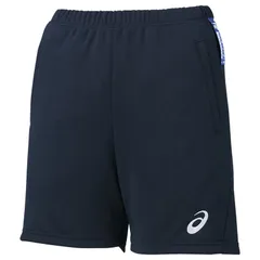 アシックス asics ウイメンズドライプラクティスクォーターパンツ レディースバレーボールウェア (2052A308)、(400)ネイビー×ホワイト