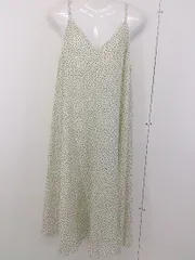 ◇ Lugnoncure ルノンキュール ドット 水玉 膝下丈 キャミソール ワンピース サイズF アイボリー ブラック レディース  【中古】 【1207060001421】