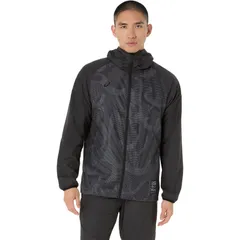 アシックス asics 裏トリコットグラフィックウインドブレーカーフーディー Training トレーニング ジャケット(ユニ) (2031F174)、(001)ブラック