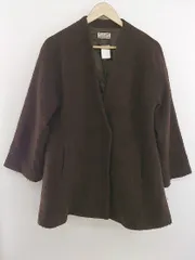 ◇ SENSE OF PLACE by URBAN RESEARCH 長袖 ノーカラーコート サイズF ブラウン レディース P  【中古】 【1207060008208】