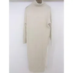 ◇ HusHusH ハッシュアッシュ タートルネック 長袖 膝下丈 ニット ワンピース サイズS ベージュ レディース P  【中古】 【1208220012851】