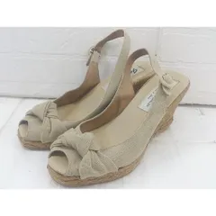 ◇ GAIMO ガイモ エスパドリーユ ウェッジソール ヒール サンダル サイズ37 ベージュ レディース P  【中古】 【1208240012756】