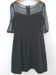 ◇ Ray BEAMS レイビームス レース 五分袖 ミニ ワンピース 表記なし ブラック レディース P  【中古】 【1209010001673】