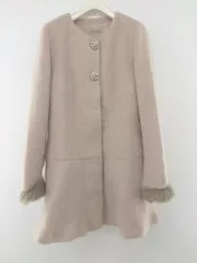 ◇ ◎ one after another NICE CLAUP 長袖 ノーカラーコート サイズM ピンクベージュ系 ベージュ系 レディース P  【中古】 【1209010001505】
