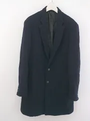 ■ MICHEL KLEIN ミッシェルクラン 長袖 チェスター コート サイズ48 ネイビー メンズ P  【中古】 【1209060008530】