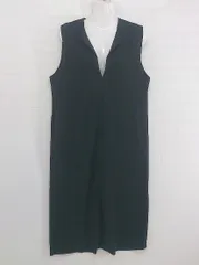 ◇ Aunt Marie's スリット ノースリーブ ロング ジャンパースカート ワンピース サイズF ブラック レディース P  【中古】 【1209070004508】