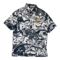 サイズ：L LOUD MOUTH ラウドマウス  半袖ポロシャツ タグズブラック 総柄 ブラック系 [240101590659] ゴルフウェア メンズ ストスト