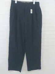 ◇ GLOBAL WORK グローバルワーク ピンストライプ スラックス パンツ サイズM ネイビー ホワイト レディース P  【中古】 【1209090006360】