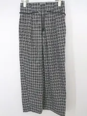 ◇ ◎ LOWRYS FARM ローリーズファーム チェック ロング タイト スカート サイズF ブラック ホワイト レディース P  【中古】 【1209130002611】