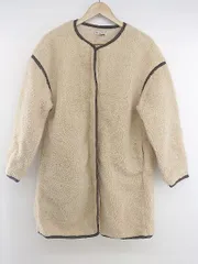 ◇ classicalelf クラシカルエルフ ボア パイピング 長袖 ジップアップ ジャケット サイズL ライトベージュ レディース P  【中古】 【1209140003189】