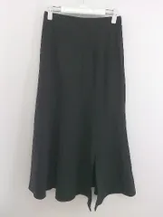 ◇ PAGEBOY ページボーイ バックジップ スリット ロング フレア スカート サイズM ブラック レディース P  【中古】 【1209140001956】