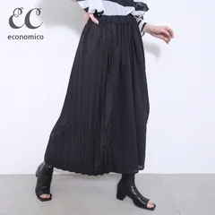 【新品】サイドプリーツ ワイドパンツ ウエストゴム ブラック M～Ｌ ゆったり