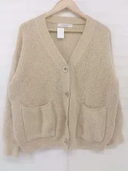 ◇ RAY CASSIN レイカズン Vネック 長袖 ニット カーディガン サイズF ベージュ系 レディース P  【中古】 【1209150007023】