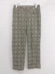 ◇ green label relaxing UNITED ARROWS チェック パンツ サイズ38 ベージュ系 ブラック マルチ レディース P  【中古】 【1209190000862】