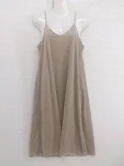 ◇ nano universe ナノユニバース コーデュロイ ノースリーブ 膝下丈 ワンピース サイズ36 ベージュ レディース P  【中古】 【1209160006962】