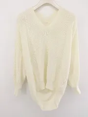 ◇ Simplicite シンプリシテェ Vネック 長袖 ニット セーター アイボリー レディース P  【中古】 【1209200001384】