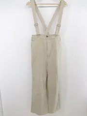 ◇ ◎ studio CLIP スタディオクリップ サスペンダー付 パンツ サイズL ベージュ レディース P  【中古】 【1209200000868】