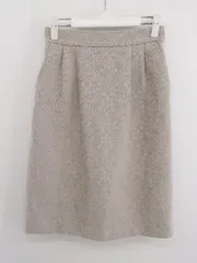 ◇ ROPE PICNIC ロペピクニック アラベスク ジャガード タック 膝下丈 ナロー スカート サイズ38 グレー レディース P  【中古】 【1209200002657】