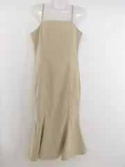◇ JUNOAH ジュノア 膝下丈 キャミソール ワンピース サイズL ベージュ レディース P  【中古】 【1209200002411】