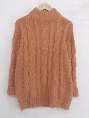 ◇ Heather ヘザー ハイネック 長袖 ニットセーター サイズF オレンジ系 レディース P  【中古】 【1209210000100】
