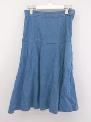 ◇ anatelier アナトリエ 膝下丈 フレア スカート サイズ38 ブルー レディース P  【中古】 【1209210004085】