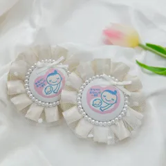 《ゴールド》マタニティロゼット♡マタニティマーク♡マタニティキーホルダー♡