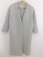 ◇ cheek チーク 長袖 ロング ノーカラー コート サイズM グレー レディース P  【中古】 【1209220003511】のサムネイル