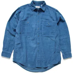 90s USA製 L.L.Bean コットン コーデュロイシャツ 青緑 M★オールド ビンテージ アウトドア キャンプ
