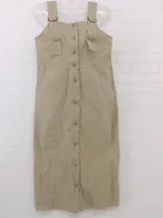 ◇ one after another NICE CLAUP 膝下丈 ジャンパースカート サイズF ベージュ系 レディース P  【中古】 【1209230009688】