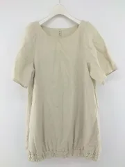 ◇ Atelier de conges payes リネン混 五分袖 チュニック ベージュ系 レディース P  【中古】 【1209260006404】
