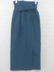 ◇ ◎ SENSE OF PLACE by URBAN RESEARCH ウエストゴム スリット ロング ナロー スカート サイズXS ネイビー レディース P  【中古】 【1209260005971】