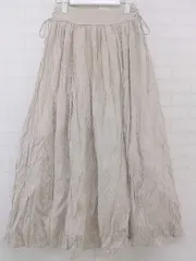 ◇ Lily Brown リリーブラウン レースアップ ロング フレア スカート サイズ0 ベージュ レディース P  【中古】 【1209260004004】