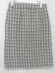 ◇ Techichi テチチ ツイード 膝丈 タイト ナロー スカート サイズM ベージュ系 ブラック系 レディース P  【中古】 【1209270009495】