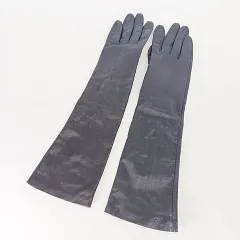 クロエ CHLOE 小物 手袋 グローブ ロング レザー ブラック 黒 18cm