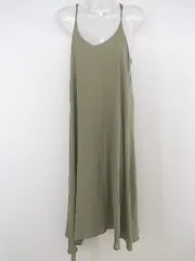 ◇ La-gemme ラジェム 膝下丈 キャミソールワンピース サイズC カーキ系 レディース P  【中古】 【1209290007945】