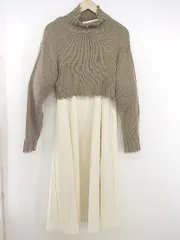 ◇ KBF ケービーエフ URBAN RESEARCH ワンピース セーター アンサンブル サイズONE ベージュ系 ブラウン系 レディース P  【中古】 【1209290006467】