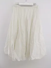 ◇ UNITED ARROWS STYLE for LIVING ウエストゴム ロング フレア スカート ホワイト レディース P  【中古】 【1209290006399】