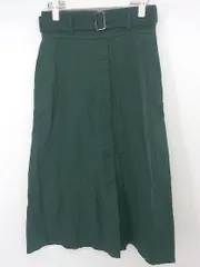 ◇ ◎ nano universe ナノ ユニバース ハイウエスト ストレッチ ロング Aライン スカート サイズ38 グリーン レディース P  【中古】 【1209300009037】