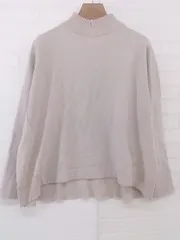 ◇ green label relaxing UNITED ARROWS モックネック ウール 長袖 ニット セーター ベージュ系 レディース P  【中古】 【1209300017346】